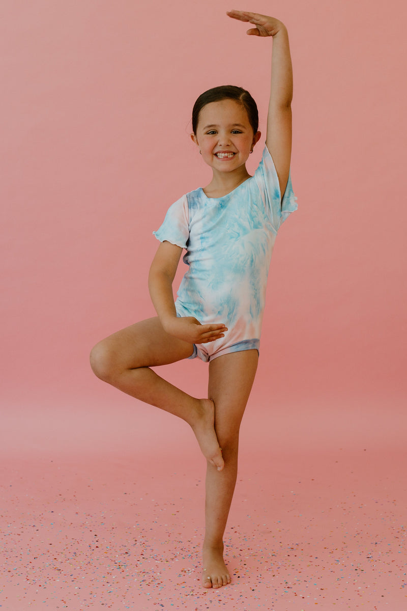 Blue/Pink/Indigo Tie Dye Leotard