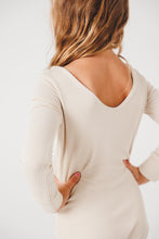 Load image into Gallery viewer, Cream Long Sleeve Leotard
