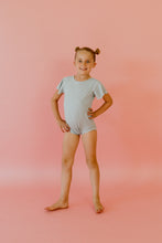 Load image into Gallery viewer, Dusty Blue Ribbed Leotard